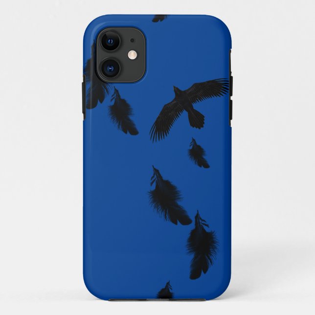 Capa Para iPhone 11 Corvo negro (Verso)