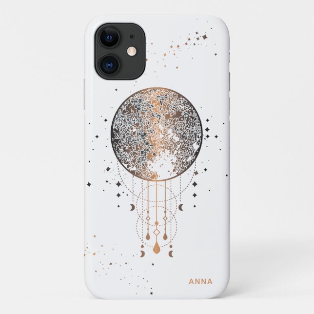 Capa Para iPhone 11 *~* Cosmos Moon Shaman Lunar Universo (Verso)