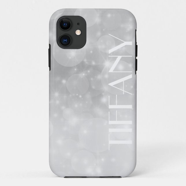 Capa Para iPhone 11 Costume de Natal de prata (Verso)