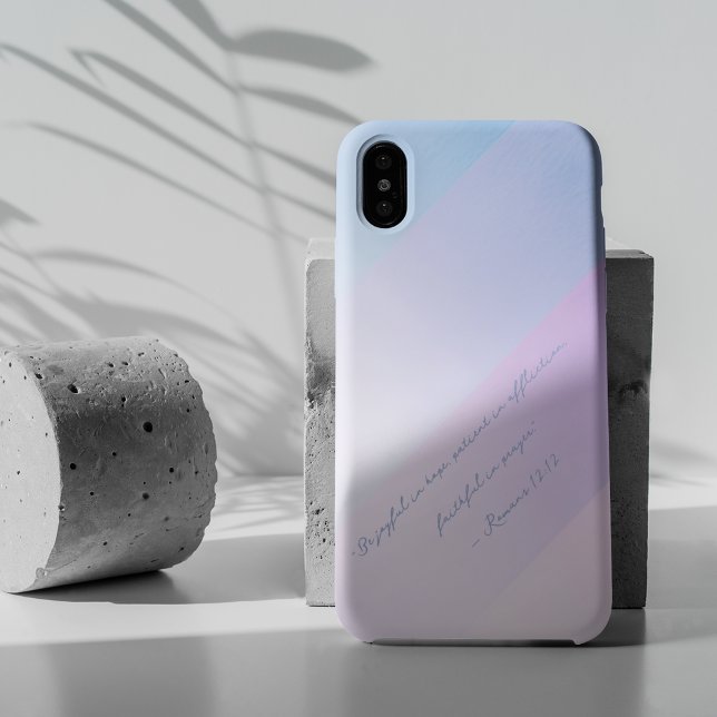Capa Para iPhone 11 Cota de Bíblia da Caligrafia Azul Pastel (Criador carregado)