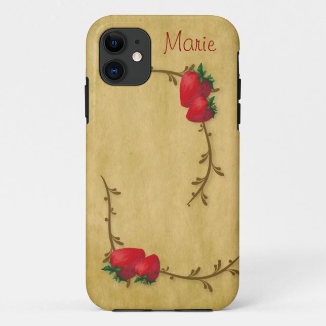 Capa Para iPhone 11 Country Strawberry (Verso)