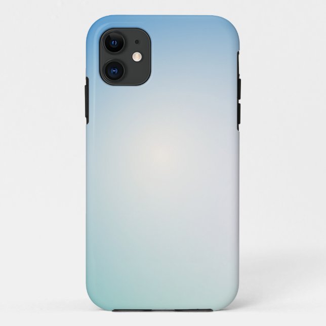Capa Para iPhone 11 Couro azul elegante (Verso)