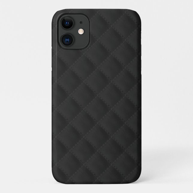 Capa Para iPhone 11 Couro Preto (Verso)