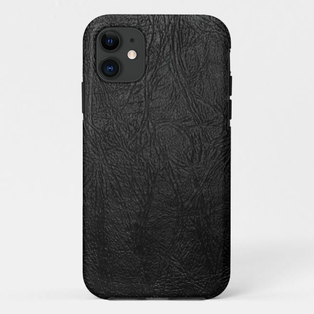 Capa Para iPhone 11 Couro preto de Digitas (Verso)
