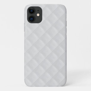 Capa Para iPhone 11 Couro Quilado Branco