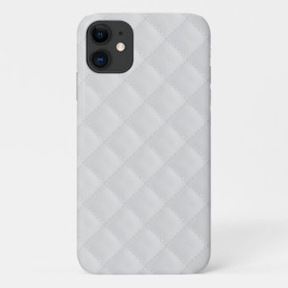 Capa Para iPhone 11 Couro Quilado Branco