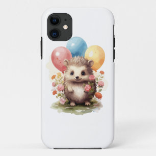 Capa Para iPhone 11 Cozinha de Aquarela Retro Cóctil com Balões