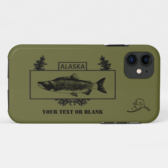 Capa Para iPhone 11 Crachá de pescadores de Combate do Alasca (Verso (horizontal))