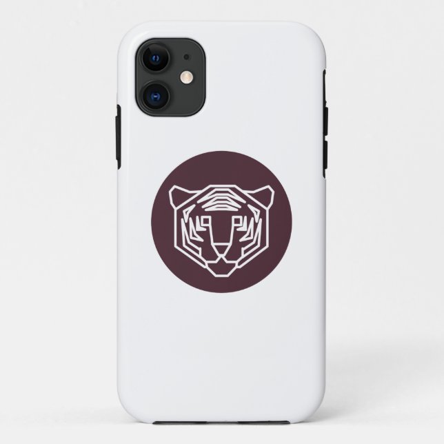 Capa Para iPhone 11 Crachá Tiger Face (Verso)