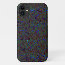 Crack verde enferrujado com derrames azuis