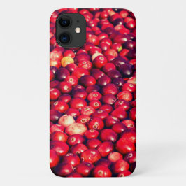 Capa Para iPhone 11 Cranberries Vermelhas Brilhantes