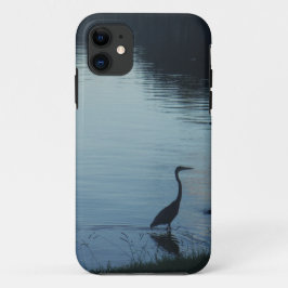 Capa Para iPhone 11 Crane no lago de Sunset
