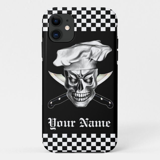 Capa Para iPhone 11 Crânio 3,1 do cozinheiro chefe (Verso)