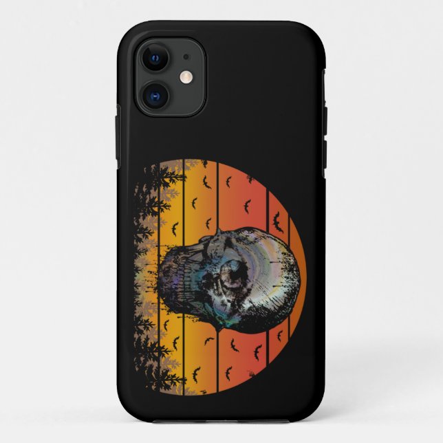 CAPA PARA iPhone 11 CRÂNIO ASSUSTADOR DE HALLOWEEN (Verso)
