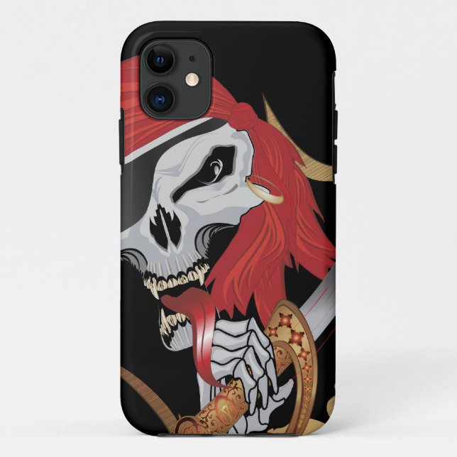 Capa Para iPhone 11 Crânio de Pirata Mau (Verso)