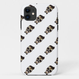 Capa Para iPhone 11 Crânio do Dia dos Mortos Hipster
