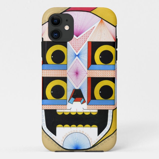 Capa Para iPhone 11 crânio do robô (Verso)