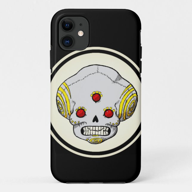Capa Para iPhone 11 Crânio Eyed três (Verso)