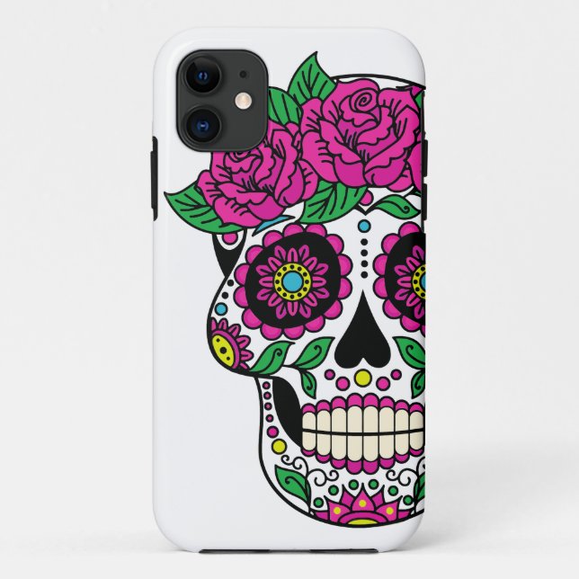 Capa Para iPhone 11 Crânio Mexicano 2 (Verso)