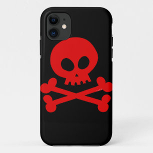 Capa Para iPhone 11 crânio vermelho