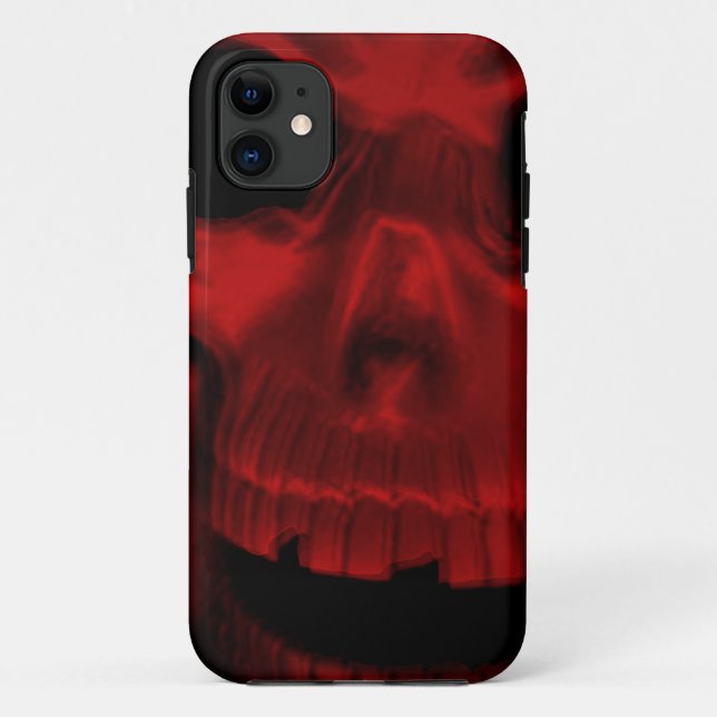 Capa Para iPhone 11 Crânio vermelho eu telefono ao caso 5 (Verso)