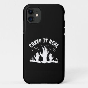 CAPA PARA iPhone 11 CREEP IT REAL HALLOWEEN GRAVEYARD COSTUME
