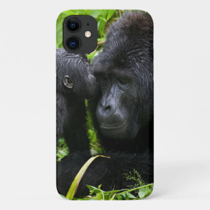 Capa Para iPhone 11 Criança Montanha Gorilla Kisses Silverback Gorilla