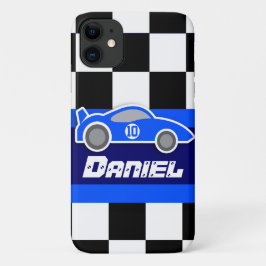 Capa Para iPhone 11 crianças chamadas de autoesportivos azuis