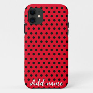 Capa Para iPhone 11 Crianças Festas de Bolinhas Vermelho e Bonito