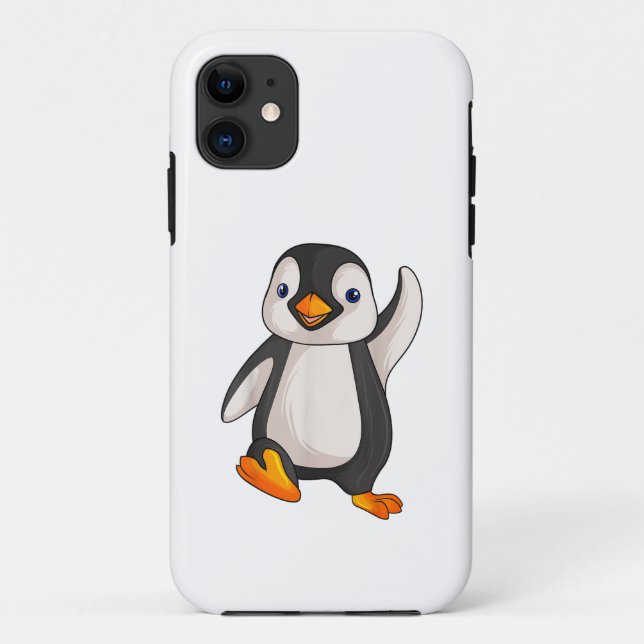 Capa Para iPhone 11 Crianças Pinguins Meninas Meninas Mulheres (Verso)