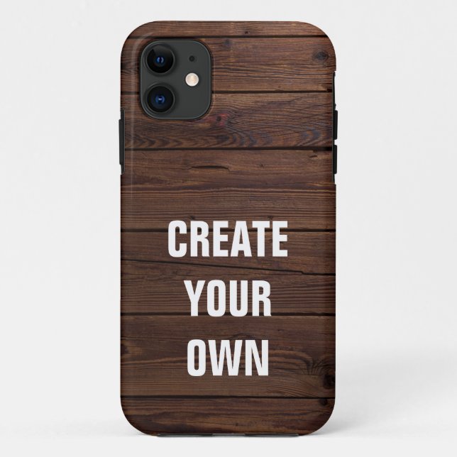 Capa Para iPhone 11 Criar seu próprio olhar de madeira do assoalho (Verso)