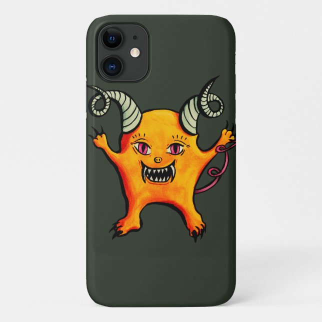 Capa Para iPhone 11 Criatura do Diabo Bastante Estranho (Verso)