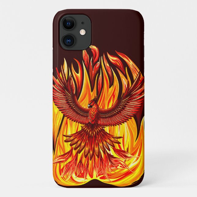 Capa Para iPhone 11 Criatura mitológica fênix (Verso)
