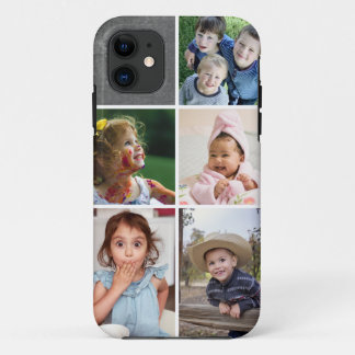 Capa Para iPhone 11 Crie seu próprio quadro de 5 fotos coladas