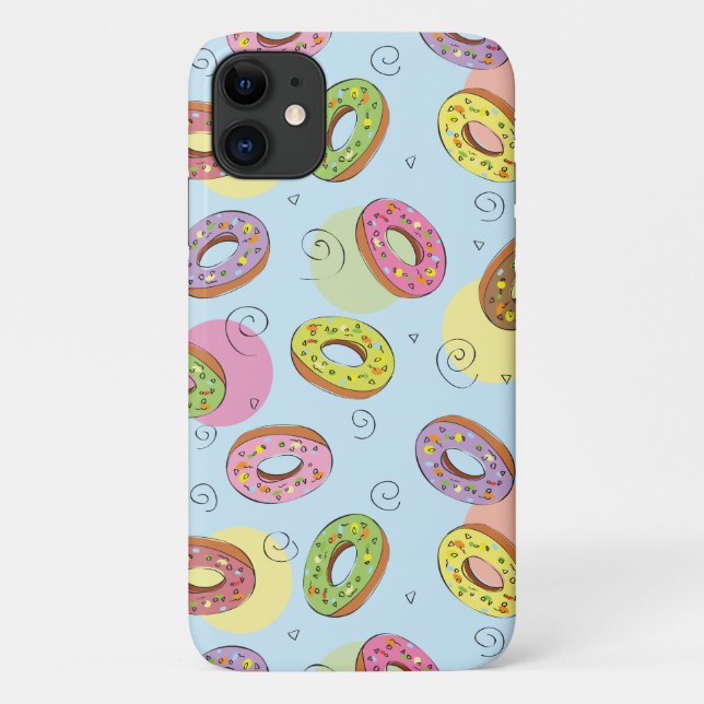 Capa Para iPhone 11 Crie suas próprias rosquinhas Bonito (Verso)