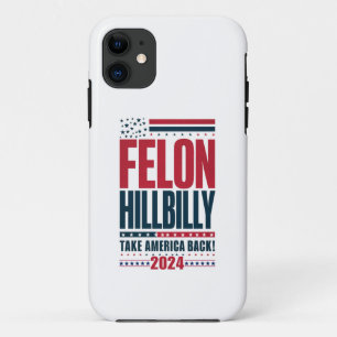 Capa Para iPhone 11 Criminoso Caipira 2024 Trump Vance Eleição 2024
