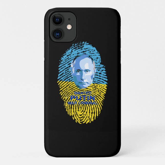 Capa Para iPhone 11 Criminoso de guerra de Putin (Verso)