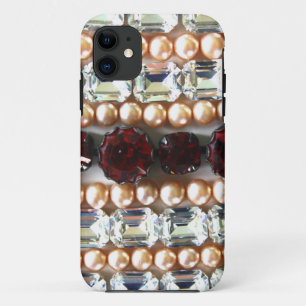 Capa Para iPhone 11 Cristais de rocha e pérolas - jóia do vintage
