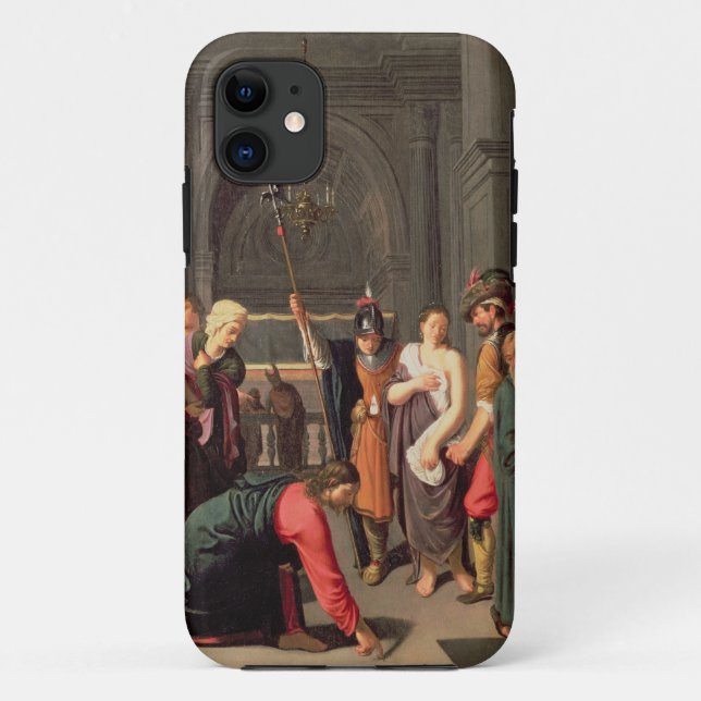Capa Para iPhone 11 Cristo e o adultèrio recolhido mulher (Verso)