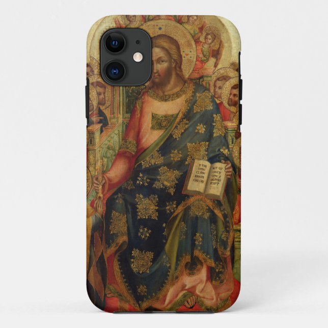 Capa Para iPhone 11 Cristo Enthroned com os santos e os anjos que (Verso)
