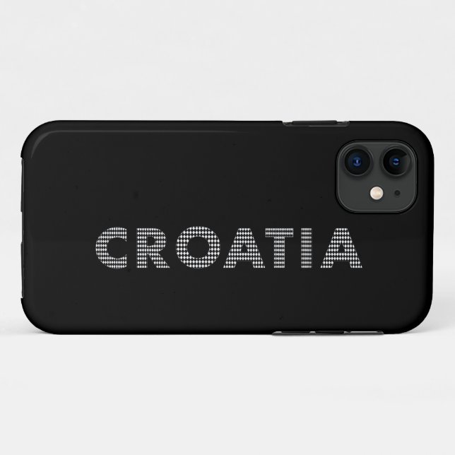Capa Para iPhone 11 Croácia - com amor (Verso (horizontal))