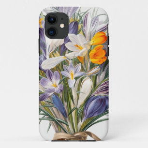 Capa Para iPhone 11 Crocus Primavera Fllower Arte Floral