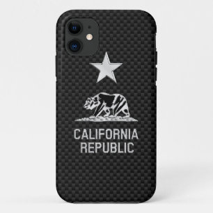 Capa Para iPhone 11 Cromo da REPÚBLICA DA CALIFÓRNIA sobre as fibras d