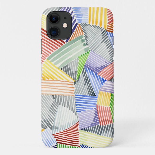 Capa Para iPhone 11 Crosshatch Quilt I (Verso)