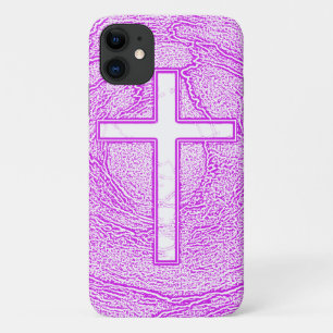 CAPA PARA iPhone 11 CRUZ BRANCA REALÇADA EM PINCO