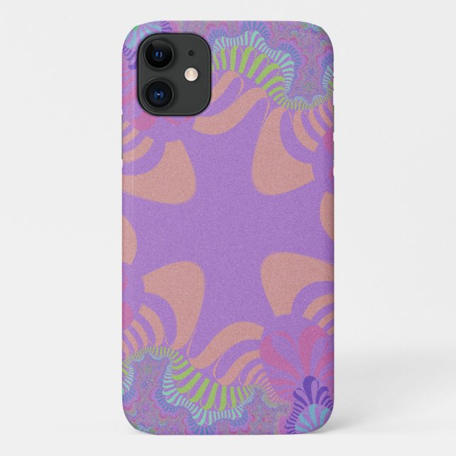 Capa Para iPhone 11 Cruz de Pastel Roxo (Verso)