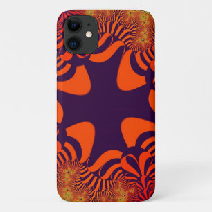 Capa Para iPhone 11 Cruz laranja e roxa