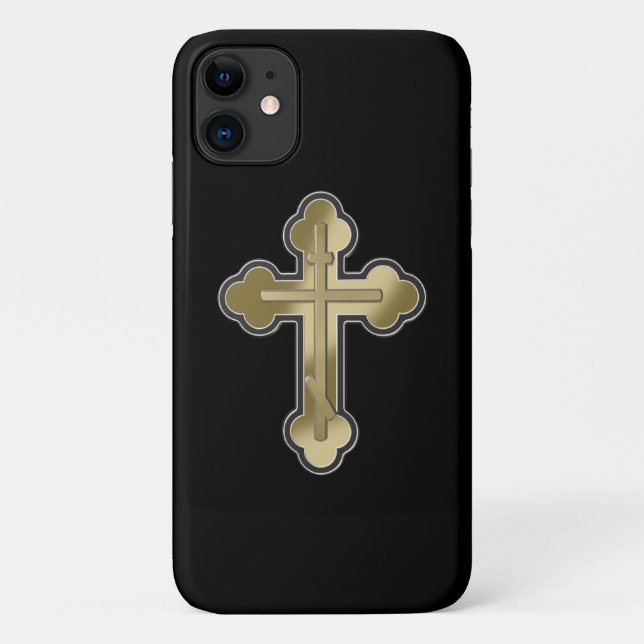 Capa Para iPhone 11 Cruz ortodoxa (Verso)