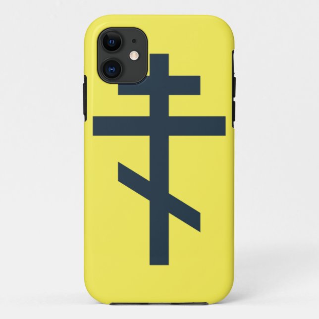 Capa Para iPhone 11 Cruz Ortodoxa de Oito Pontas Arte Devocional Sagra (Verso)
