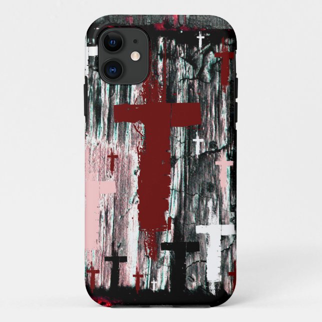 Capa Para iPhone 11 Cruzamento do Mouse Tormentado (Verso)